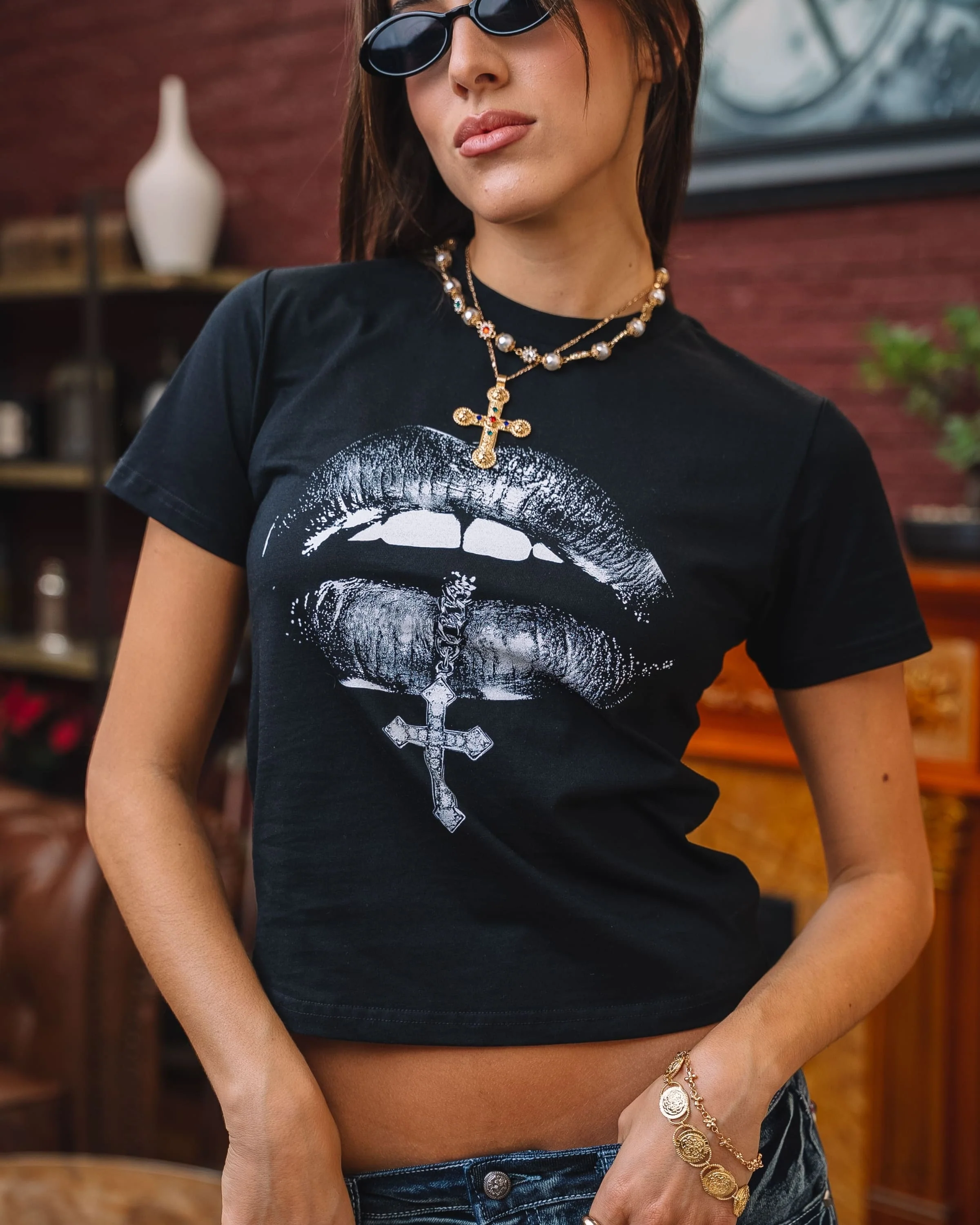 Blessed Kiss - Baby Tee - Image 4