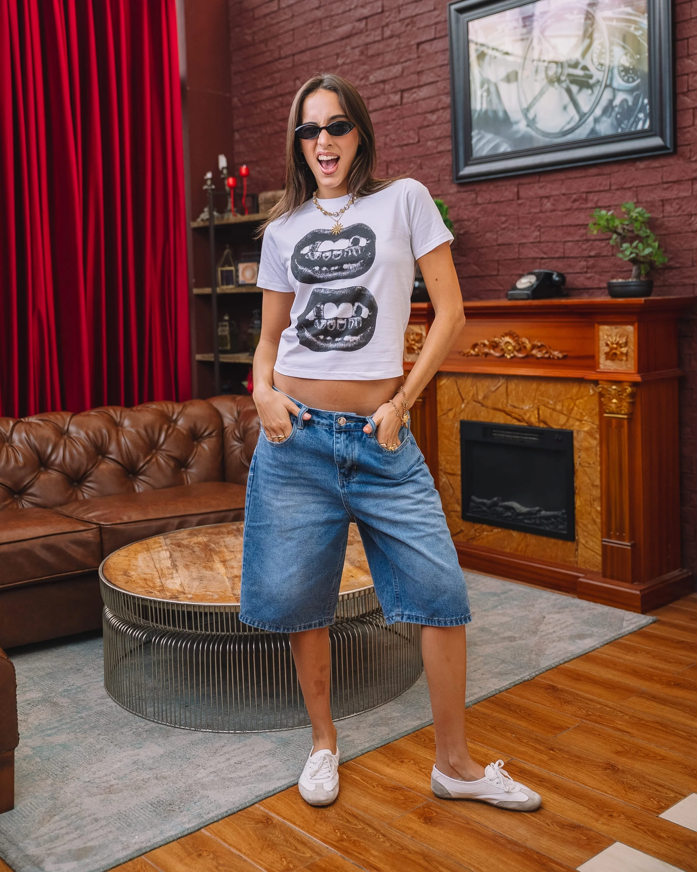 Double Grillz - Baby Tee - Image 4