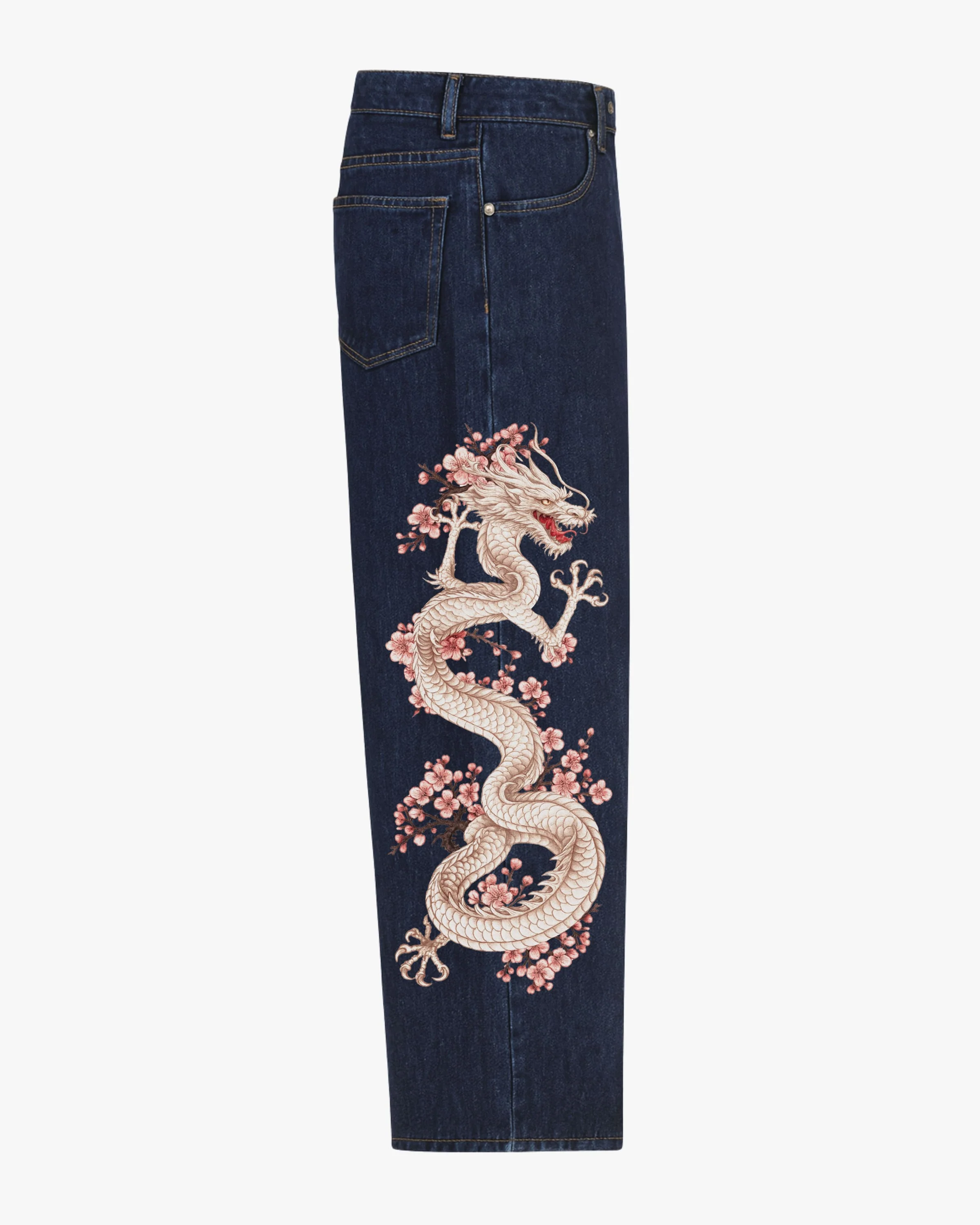 Ivory Dragon Barrel Jeans - Image 3