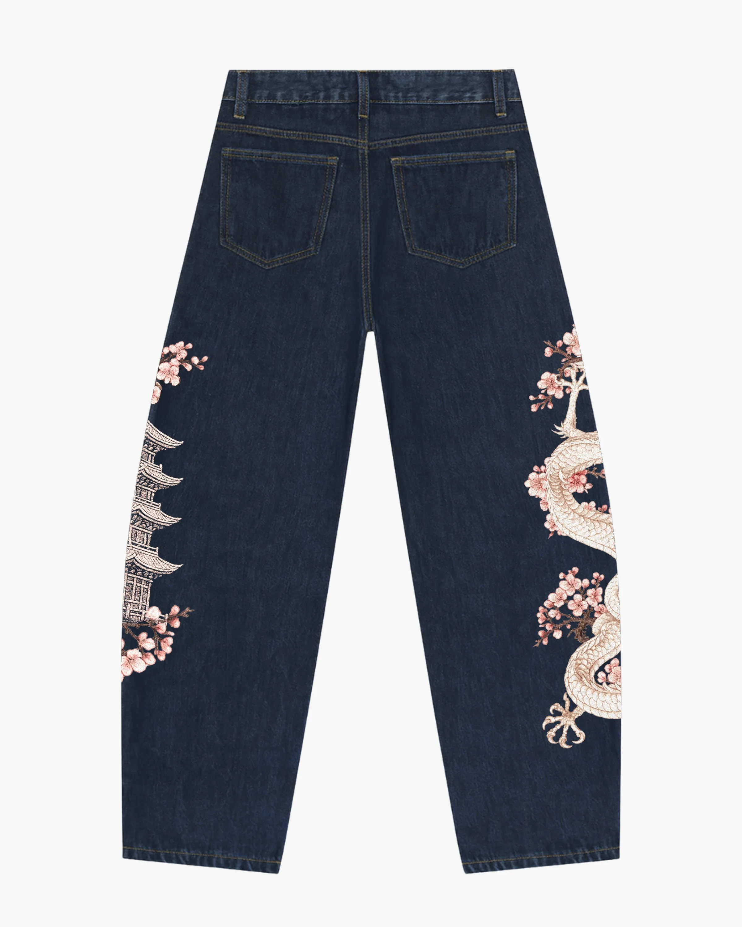Ivory Dragon Barrel Jeans - Image 4
