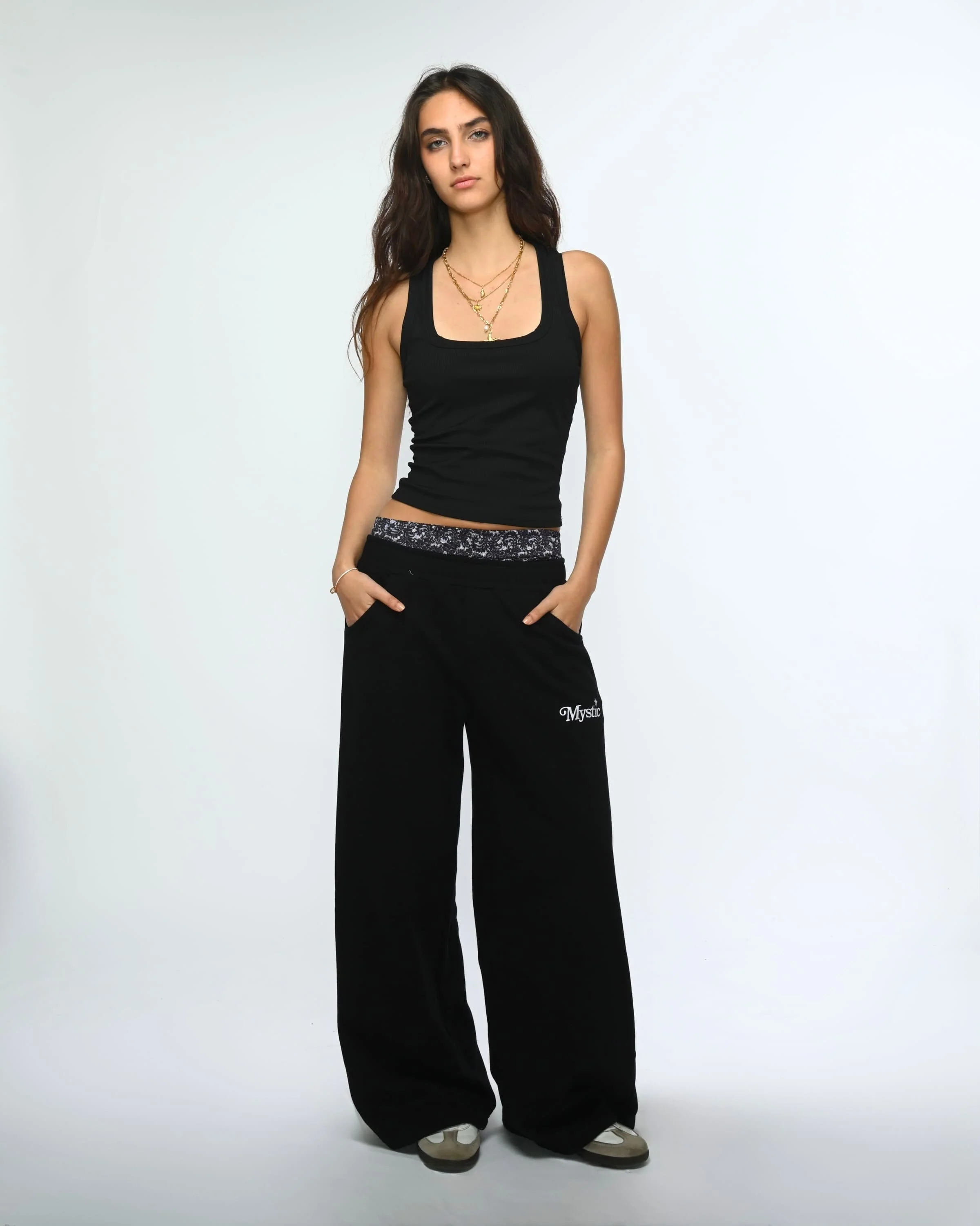 Lace Double Waist Sweatpants - Image 3