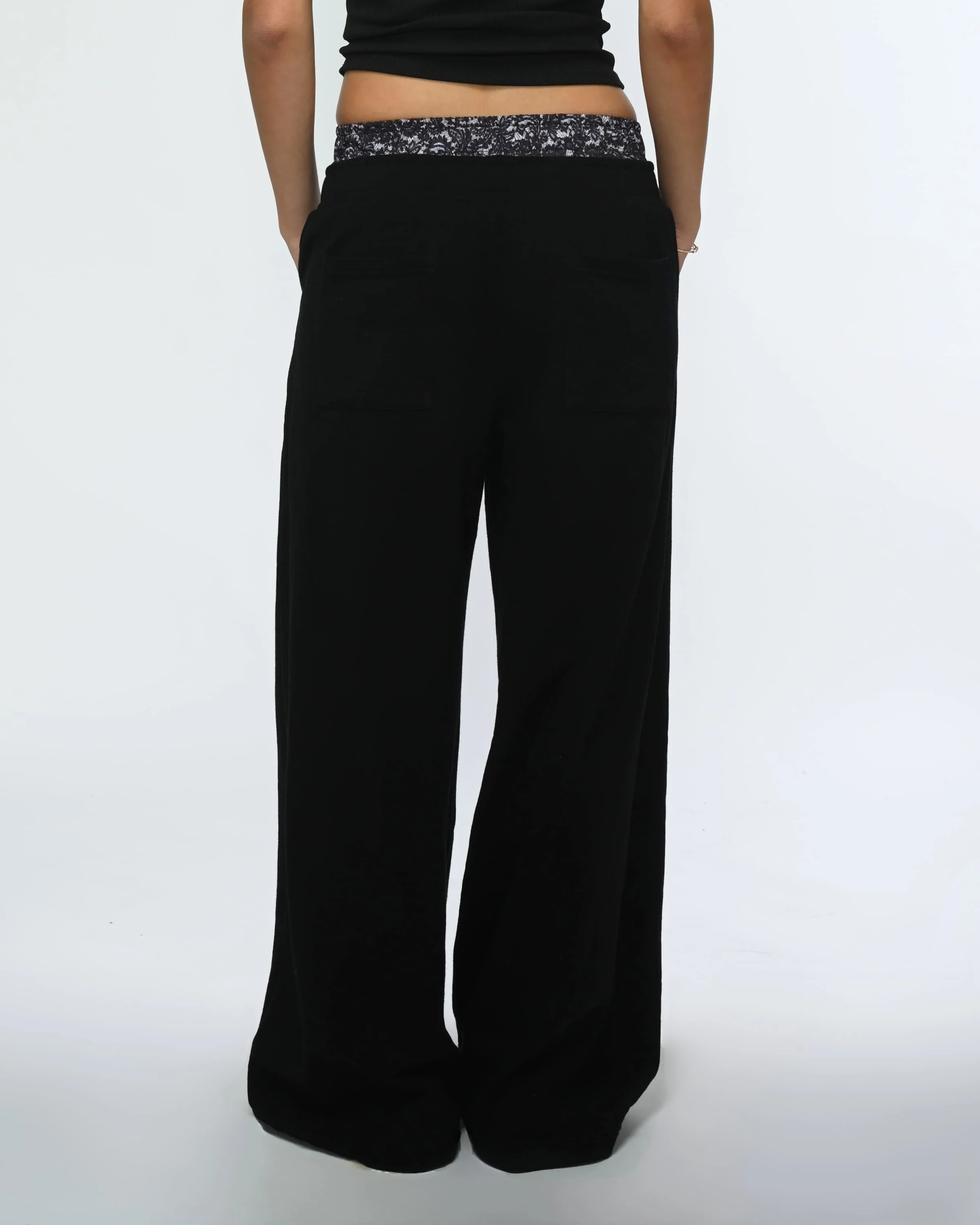 Lace Double Waist Sweatpants - Image 8
