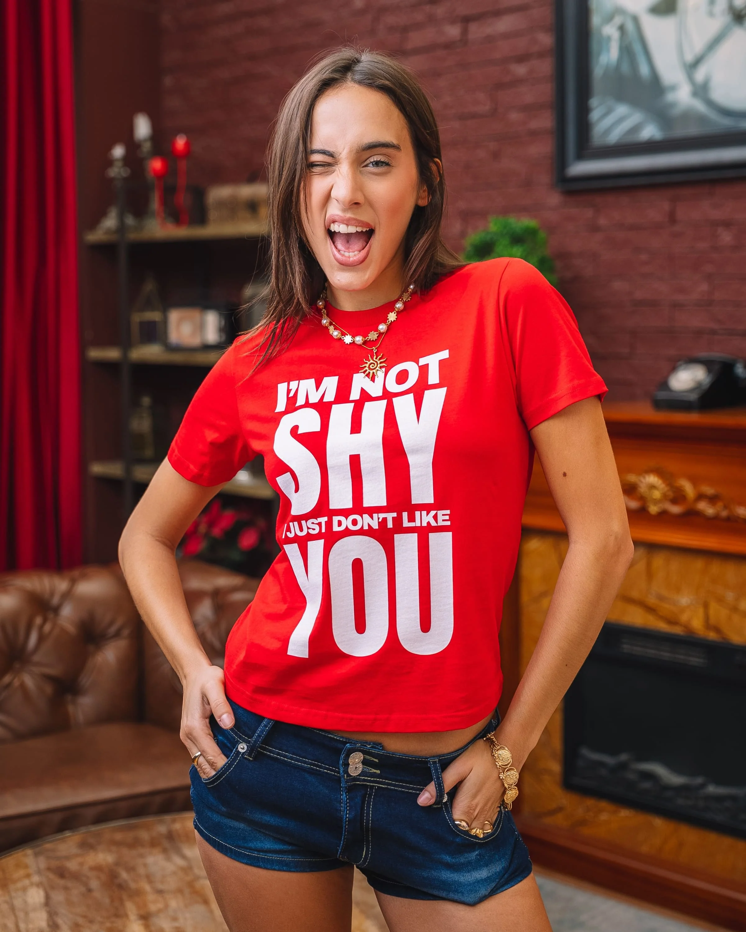 Not Shy - Baby Tee - Image 4