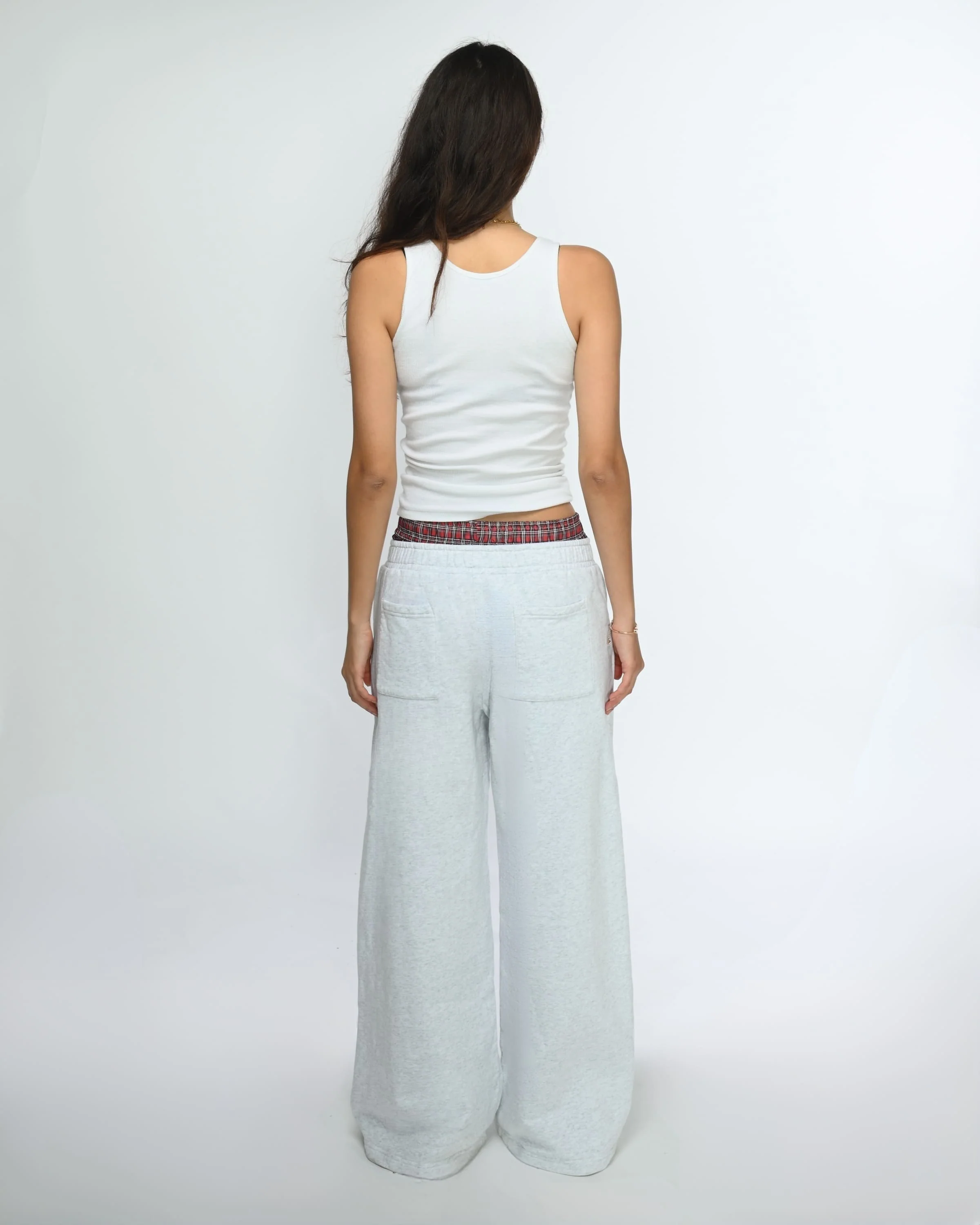 Plaid Double Waist Sweatpants - Image 7