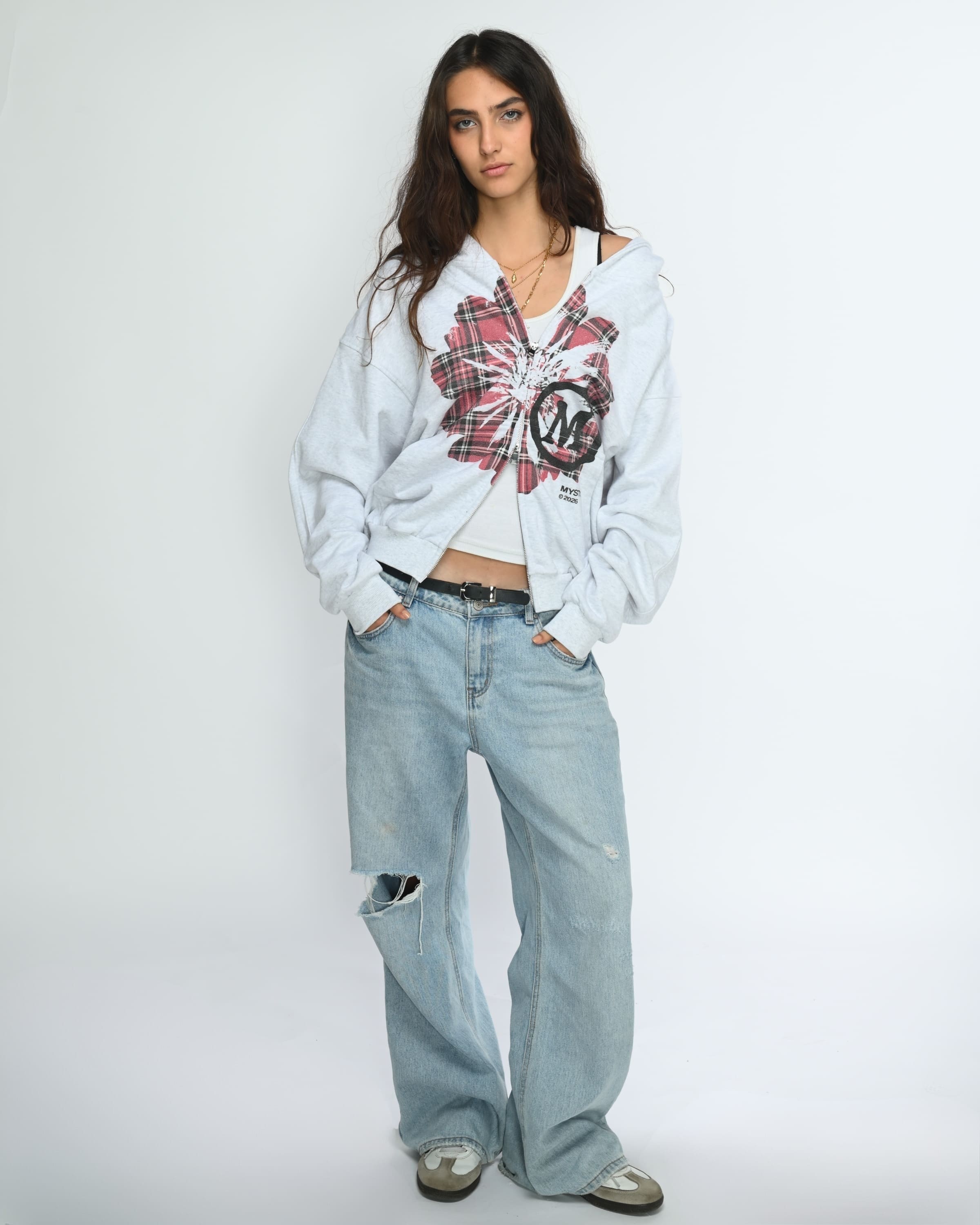 Plaid Floral Zipper - Image 3
