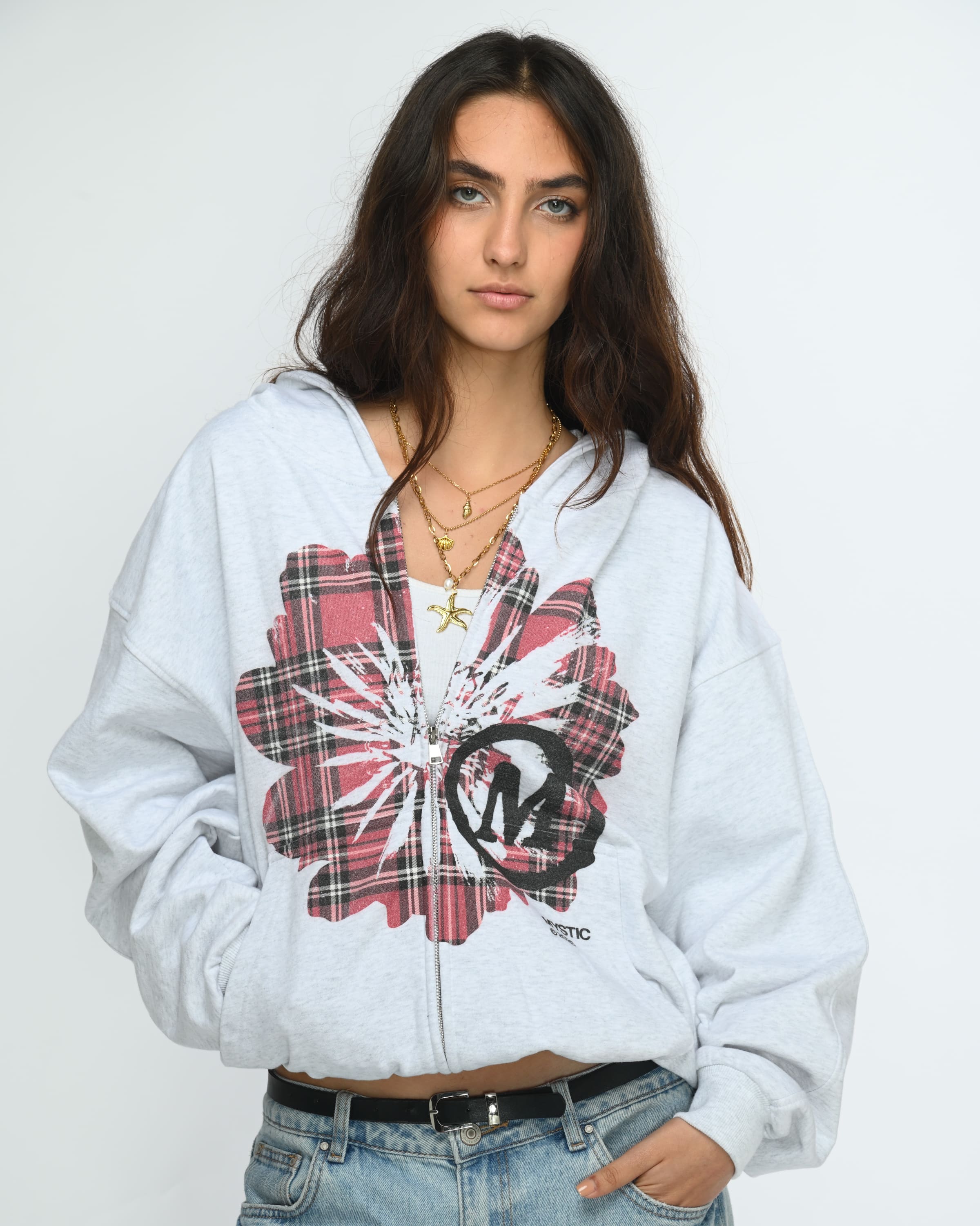 Plaid Floral Zipper - Image 6