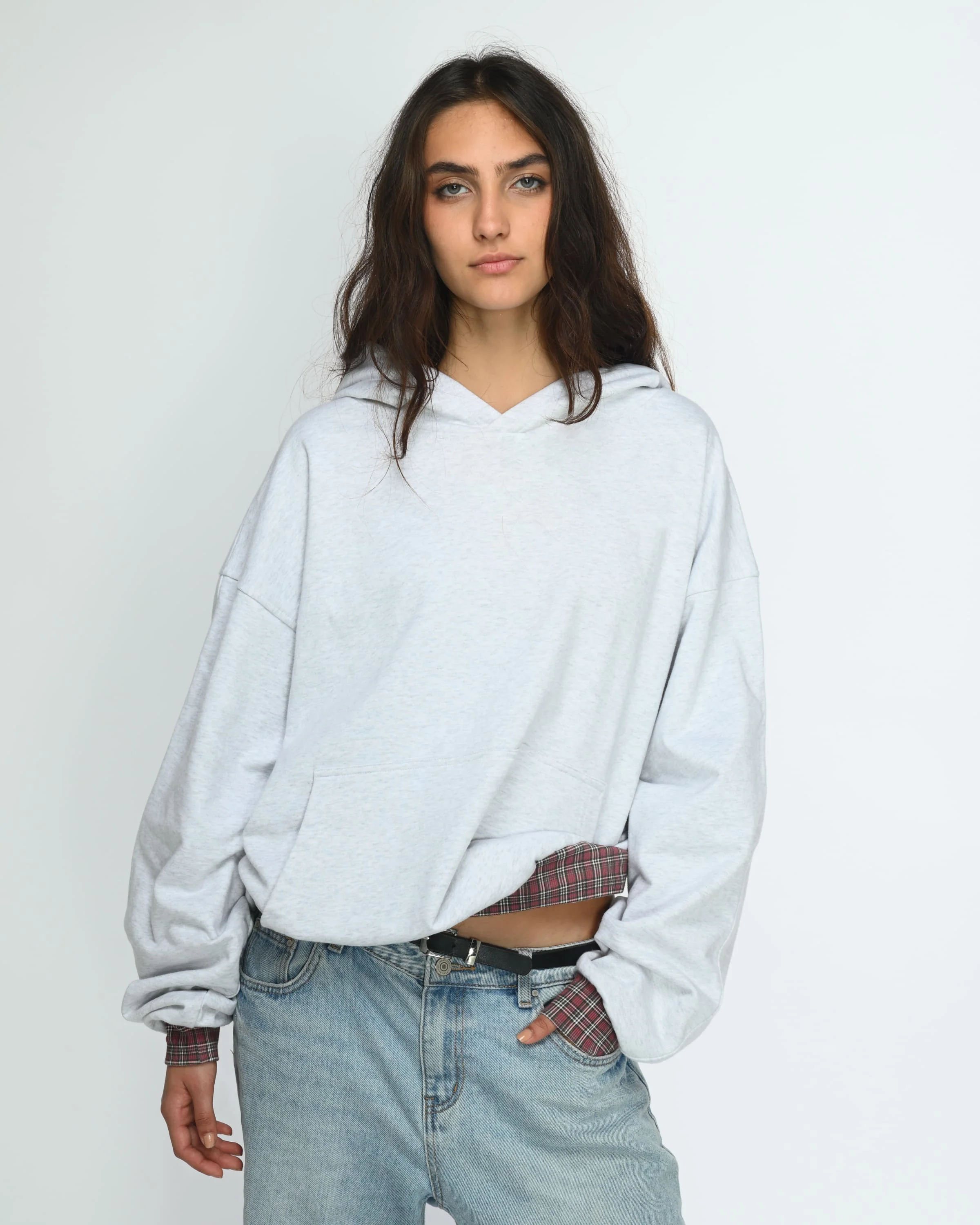 Plaid Layer Hoodie - Image 2