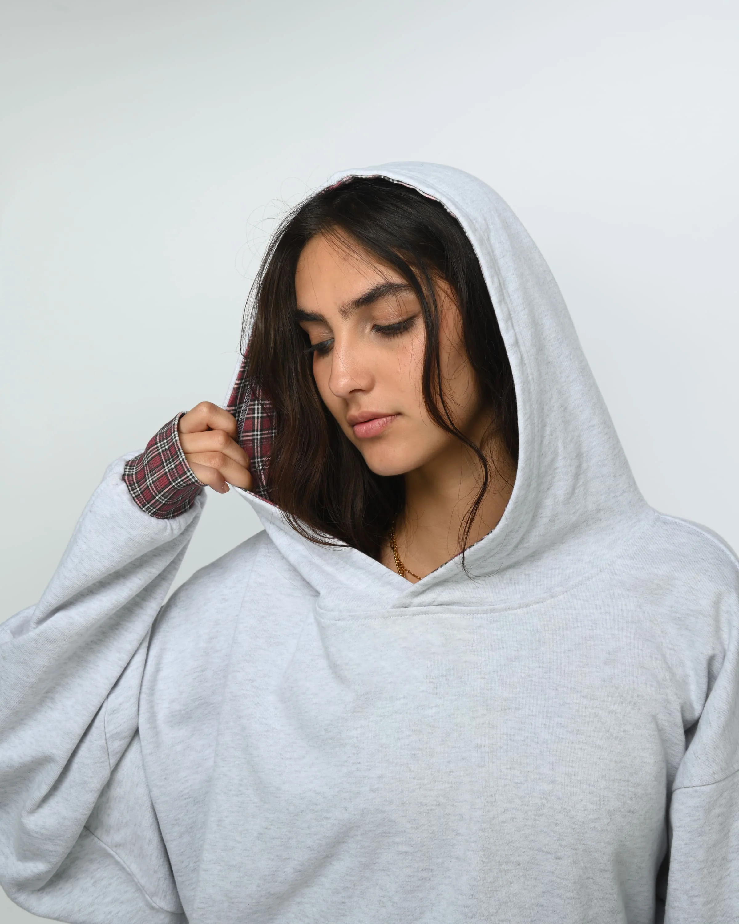 Plaid Layer Hoodie - Image 7