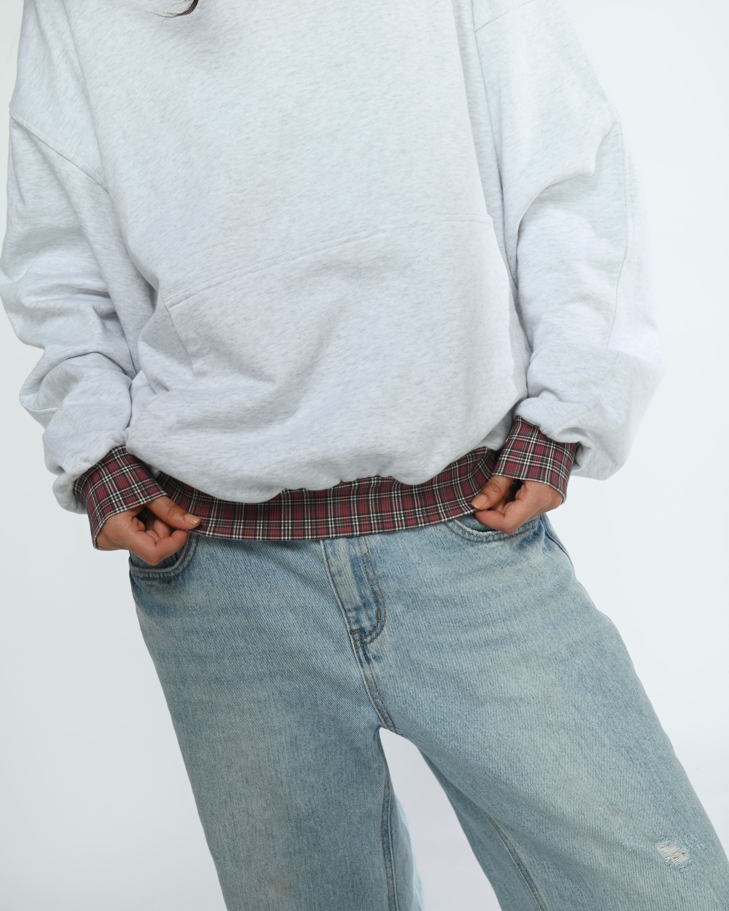 Plaid Layer Hoodie - Image 8