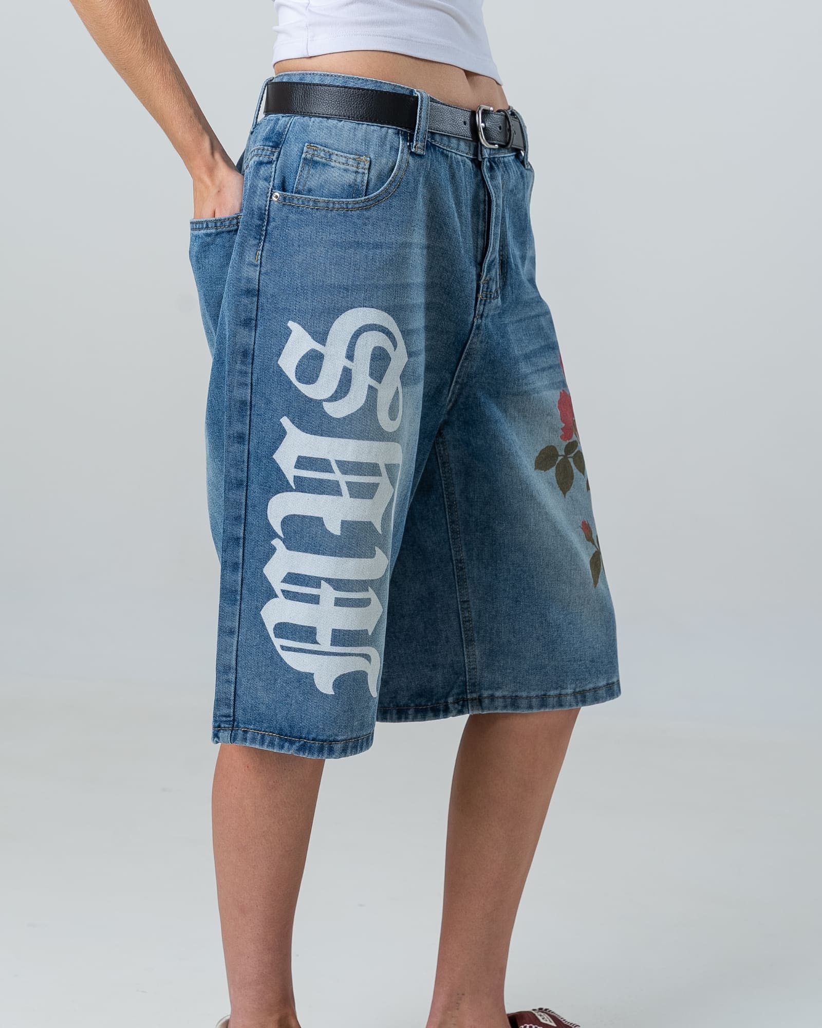 Wild Petals Long Shorts - Image 5