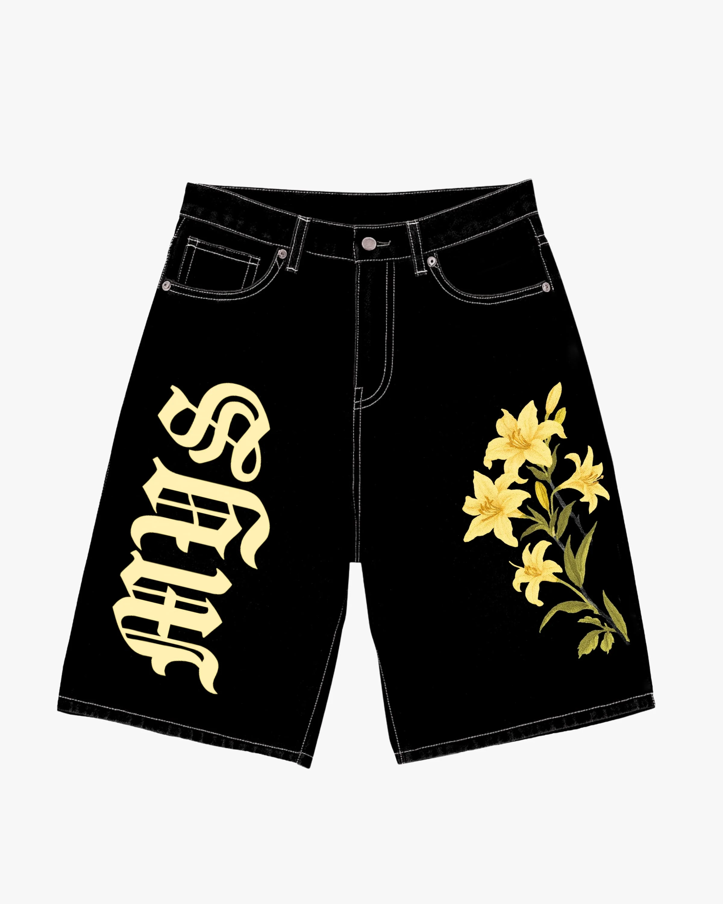 Wild Petals Long Shorts - Image 8